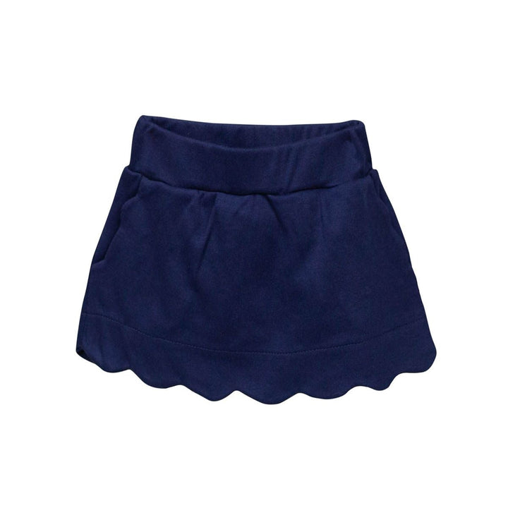 Navy Scallop Skirt