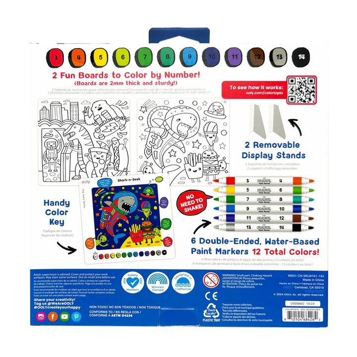 Colortopia Color by Number Paint Marker Kit - Epic Adventure