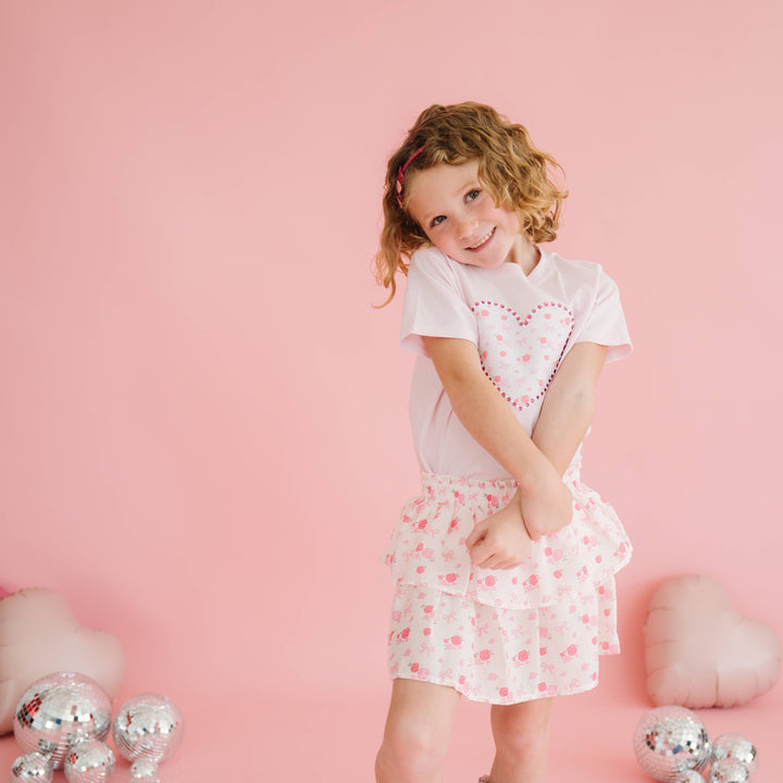 Pink Sparkle Hearts Valentine&