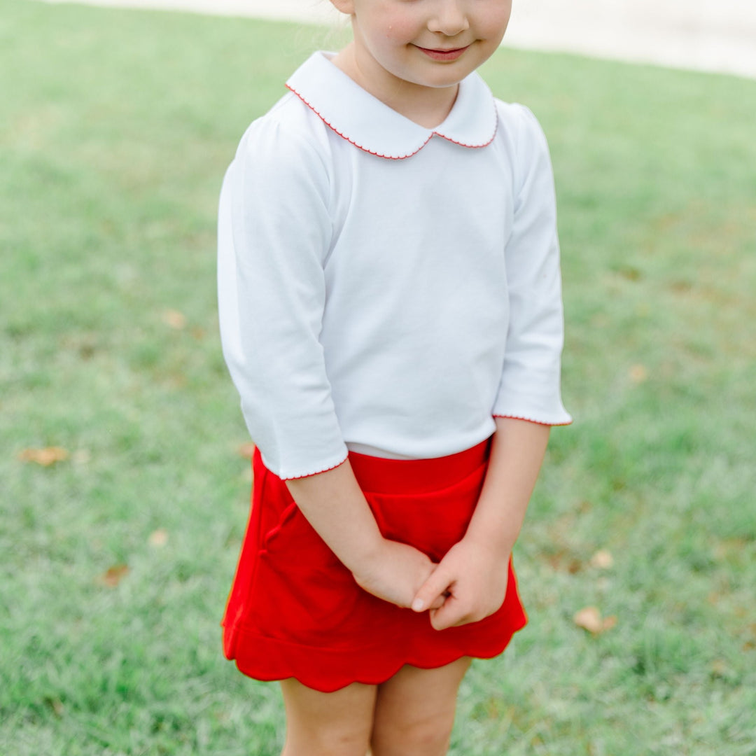 Red Scallop Skirt