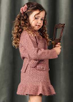 Knit Skirt Set, Rose