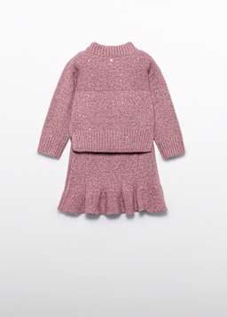 Knit Skirt Set, Rose