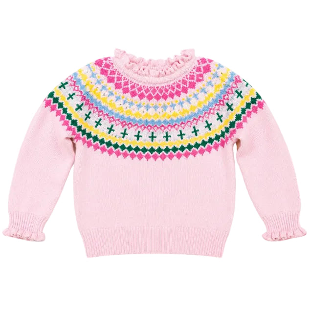 Cindy Multicolor Ruffler Collar Sweater