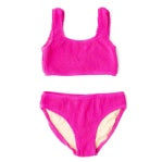 Girls Two Piece Crinkle Berry Swimsuit