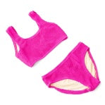 Girls Two Piece Crinkle Berry Swimsuit
