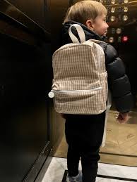 Mini Backer - Gingham Khaki