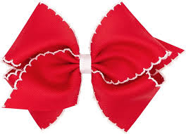 Mini Grosgrain Bow w/ Stitch Edge