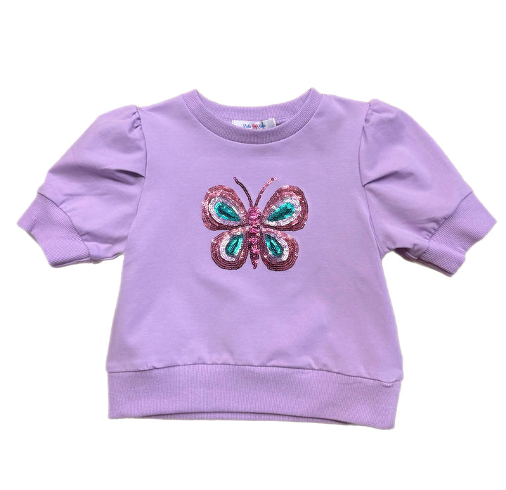 Lily Butterfly Lavender Puff Sleeve Shirt