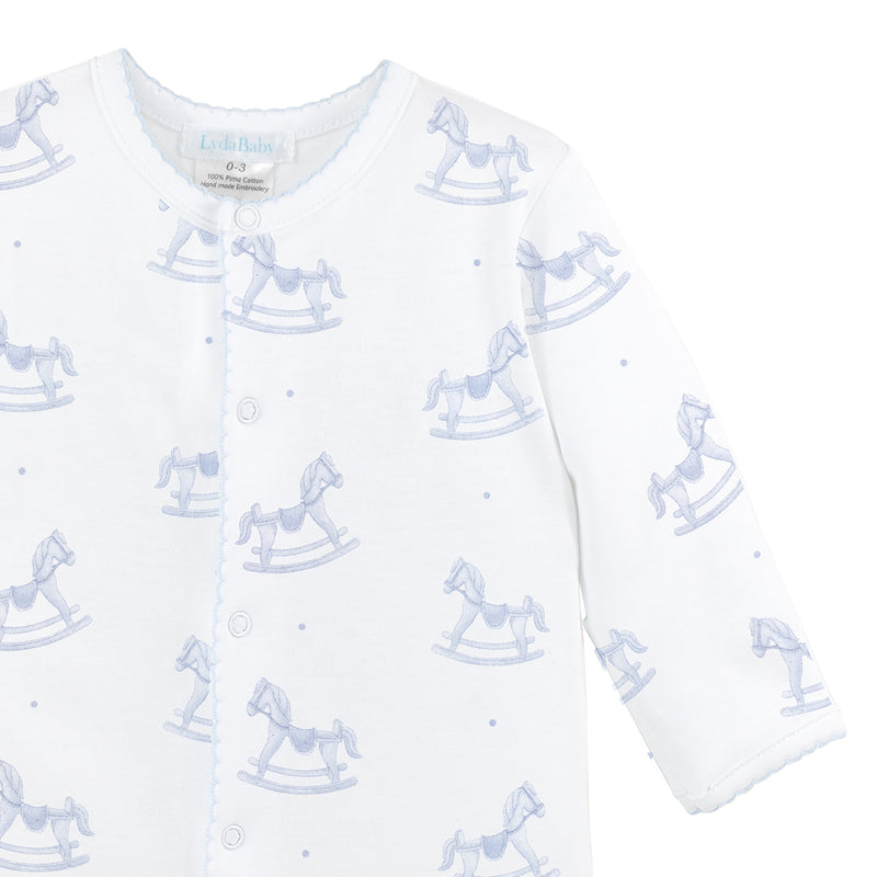 Boy Wooden Rocking Horse Footie