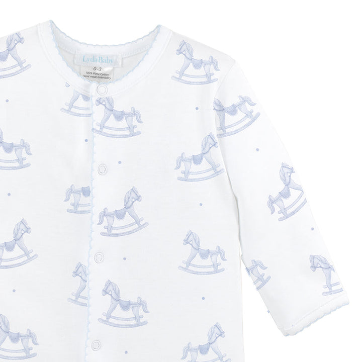 Boy Wooden Rocking Horse Footie