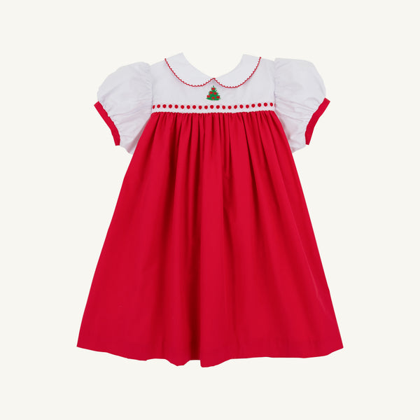 Mary Dal Dress Richmond Red &amp; Worth Avenue White with Christmas Tree