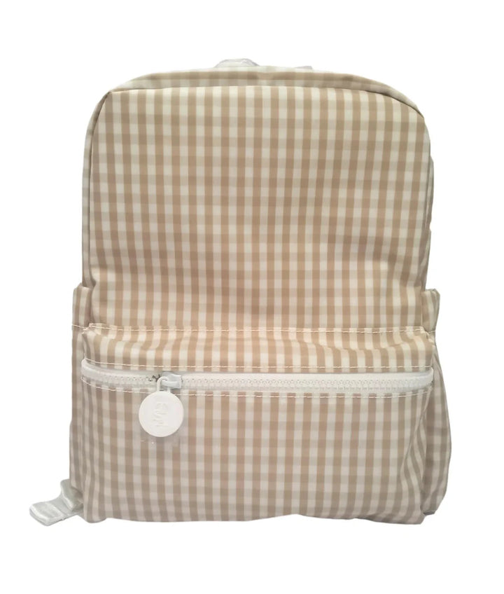 Mini Backer - Gingham Khaki