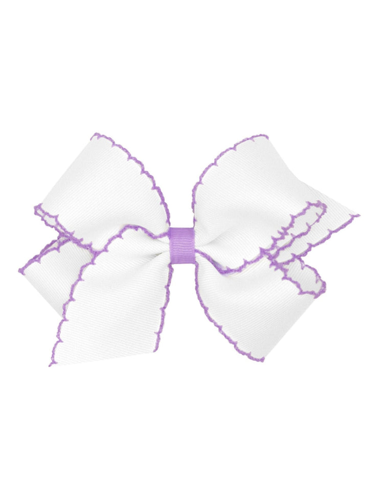 Mini Grosgrain Bow w/ Stitch Edge