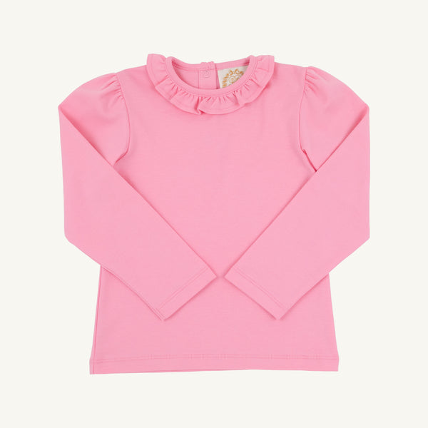 Reece Ruffle Top Hamptons Hot Pink