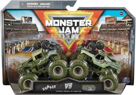 Monster Jam, Official 1:64 Scale Die-Cast Monster Trucks 2-Pack (Style May Vary)