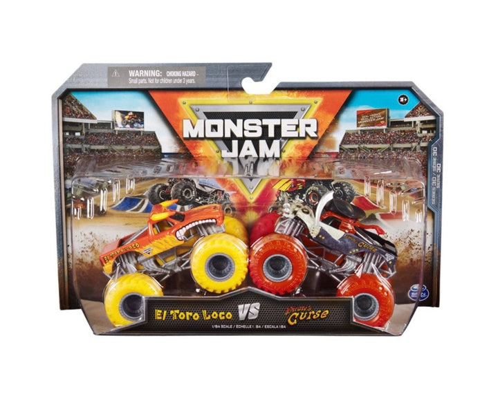 Monster Jam, Official 1:64 Scale Die-Cast Monster Trucks 2-Pack (Style May Vary)