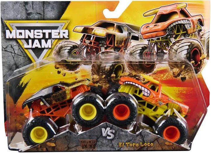 Monster Jam, Official 1:64 Scale Die-Cast Monster Trucks 2-Pack (Style May Vary)