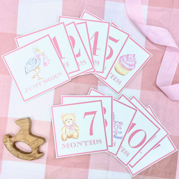 Sir Propers Month Markers - Palm Beach Pink