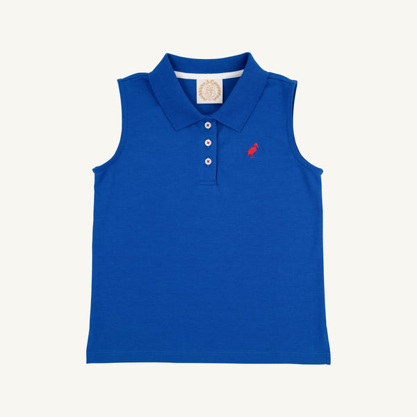 Sleeveless Anna Price Polo Rockefeller Royal Blue with Richmond Red Stork