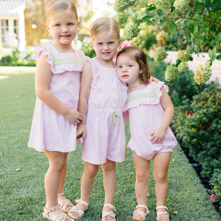 Pink with Green - Romper