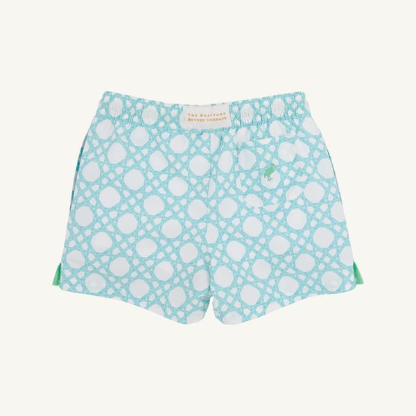 Tortola Swim Trunks Catamaran Cane with Grace Bay Green