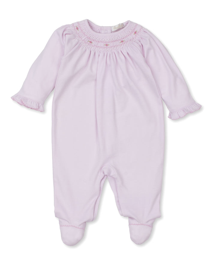 Light Pink Hand Smocked Footie