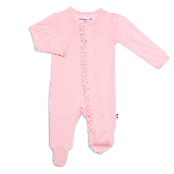 Pink Dogwood Magnetic Ruffle Footie