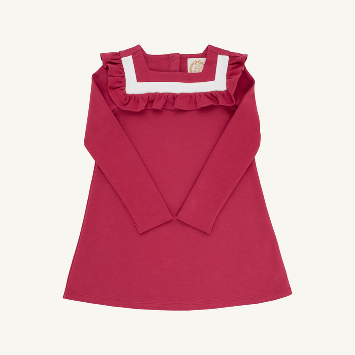 Long Sleeve Darla Dress Begley Berry with Palmetto Pearl