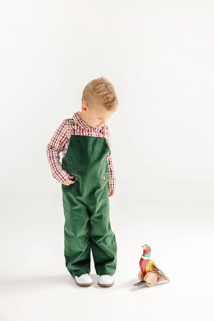 Ivy League Longall (Corduroy) Grier Green with Easton Pond Plaid