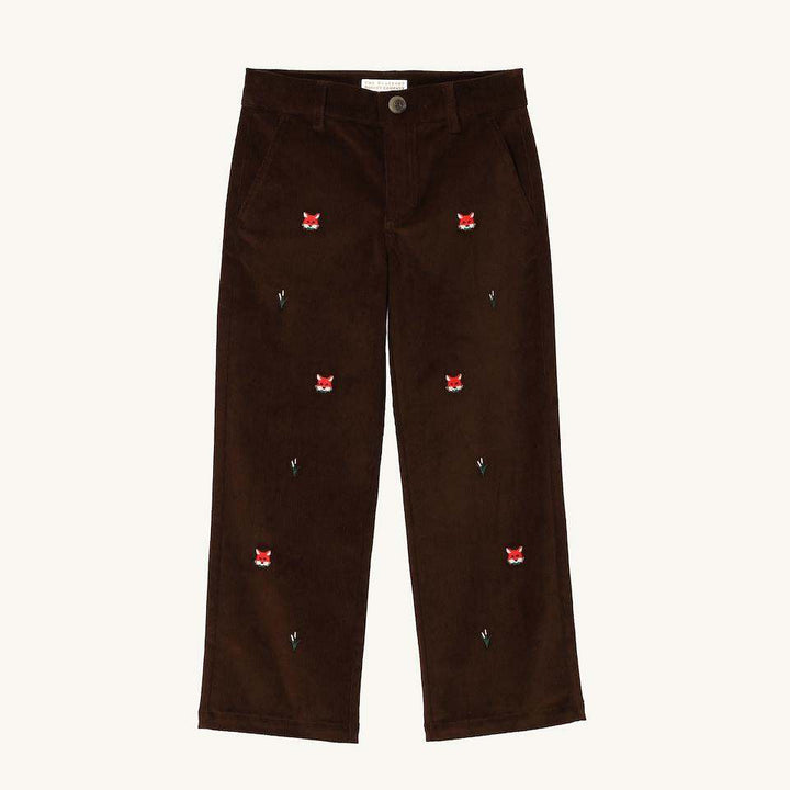 Critter Prep School Pants (Corduroy) Chelsea Chocolate Foxes