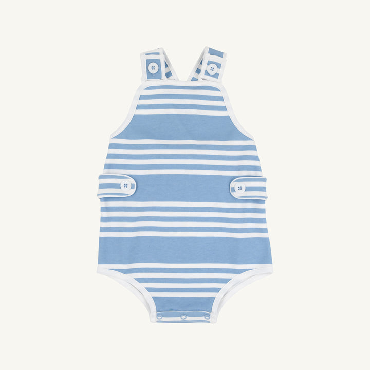 Skipper Sunsuit Saddle Ridge Stripe (Sarasota Sky)/Worth Ave White