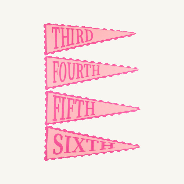 Picture Perfect Pennants - Romany Rose/Palm Beach Pink