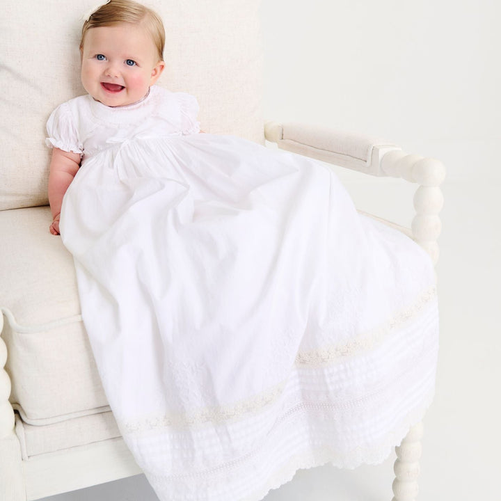 Grandccasion Blessed Christening Gown Set - Girl Worth Avenue White