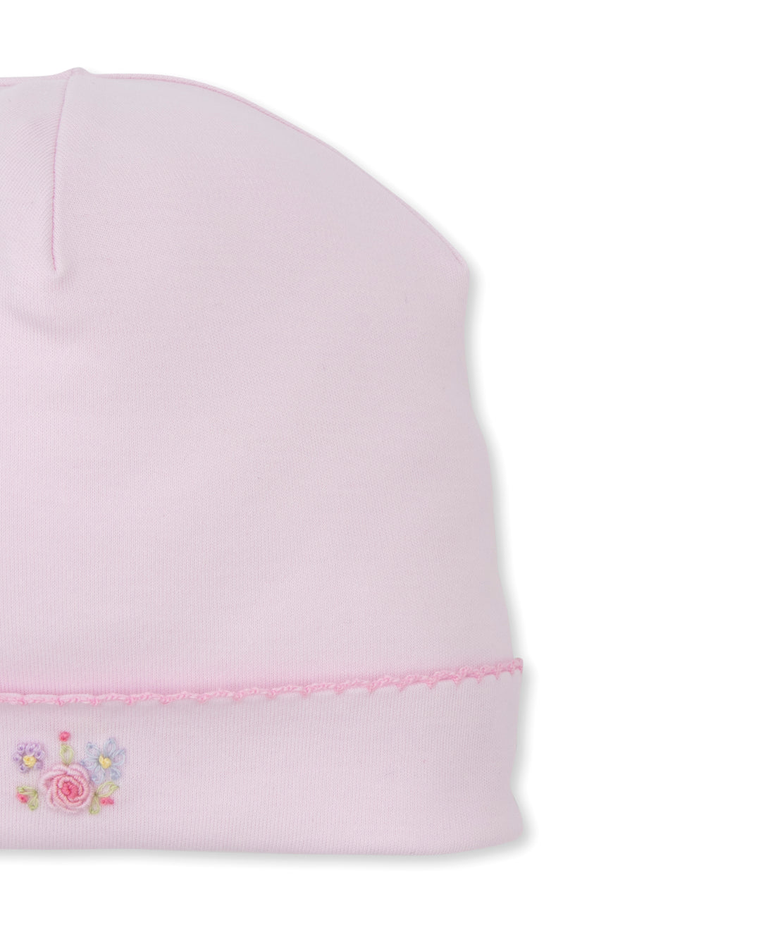 Pink Premier Flowers &amp; Vines Hat w/ Hand Embroidered Stripe