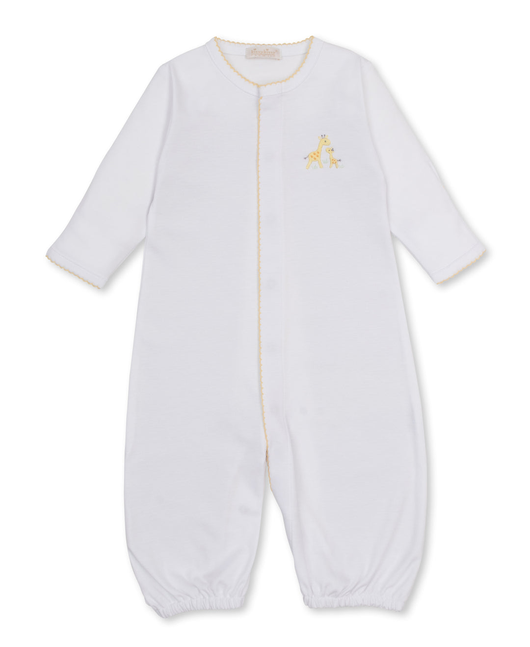 Premier Giraffe Love White/Yellow Hand Embroidered Convertible Gown