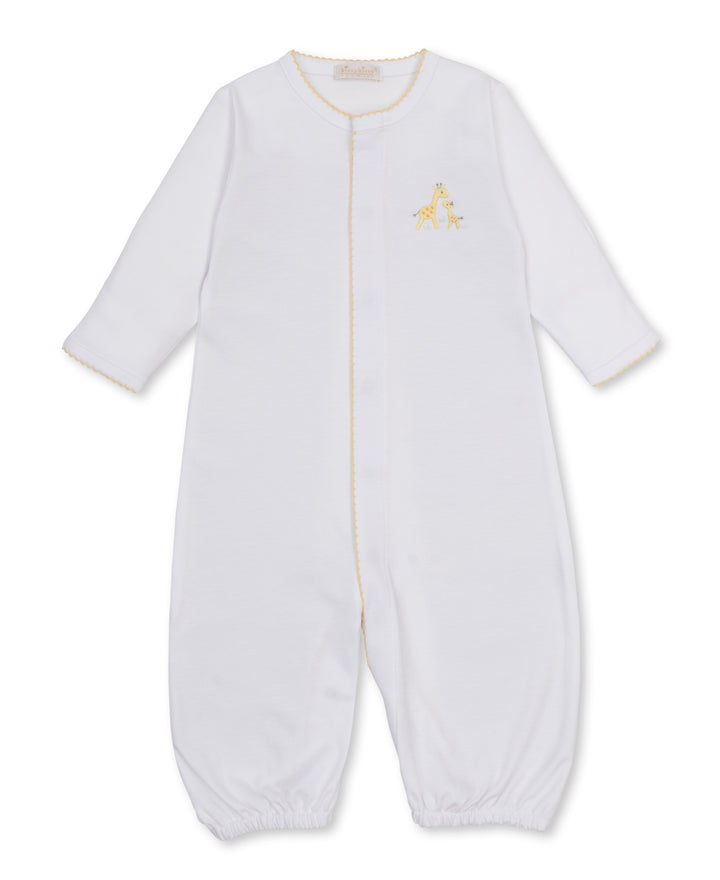 Premier Giraffe Love White/Yellow Hand Embroidered Convertible Gown