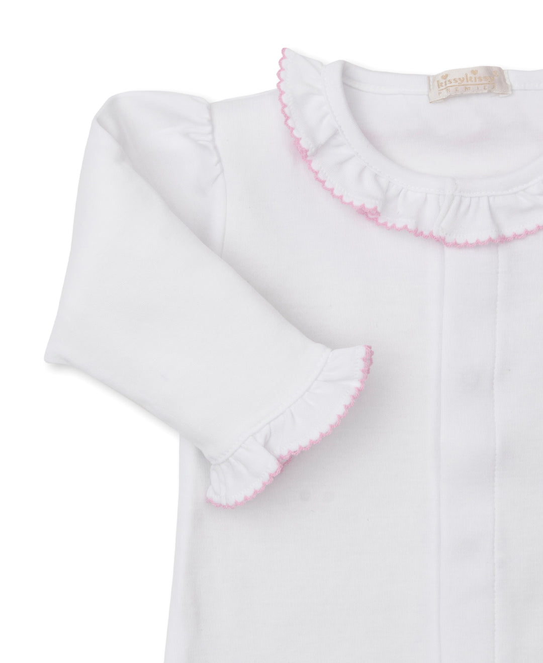 SCE Rose Blooms White/Pink Hand Embroidered Convertible Gown