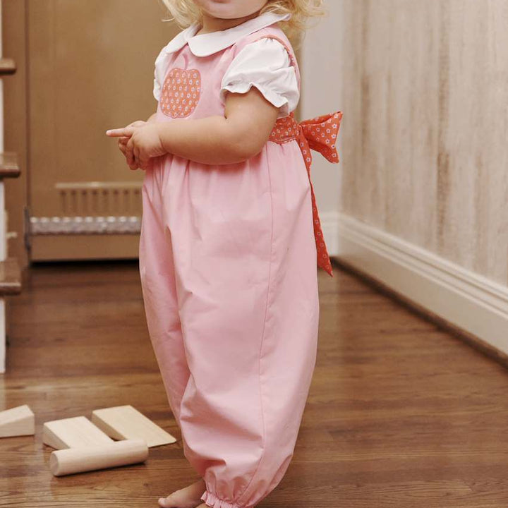Sleeveless Rebecca Romper Sandpearl Pink &amp; Mill St Manor Mini Floral