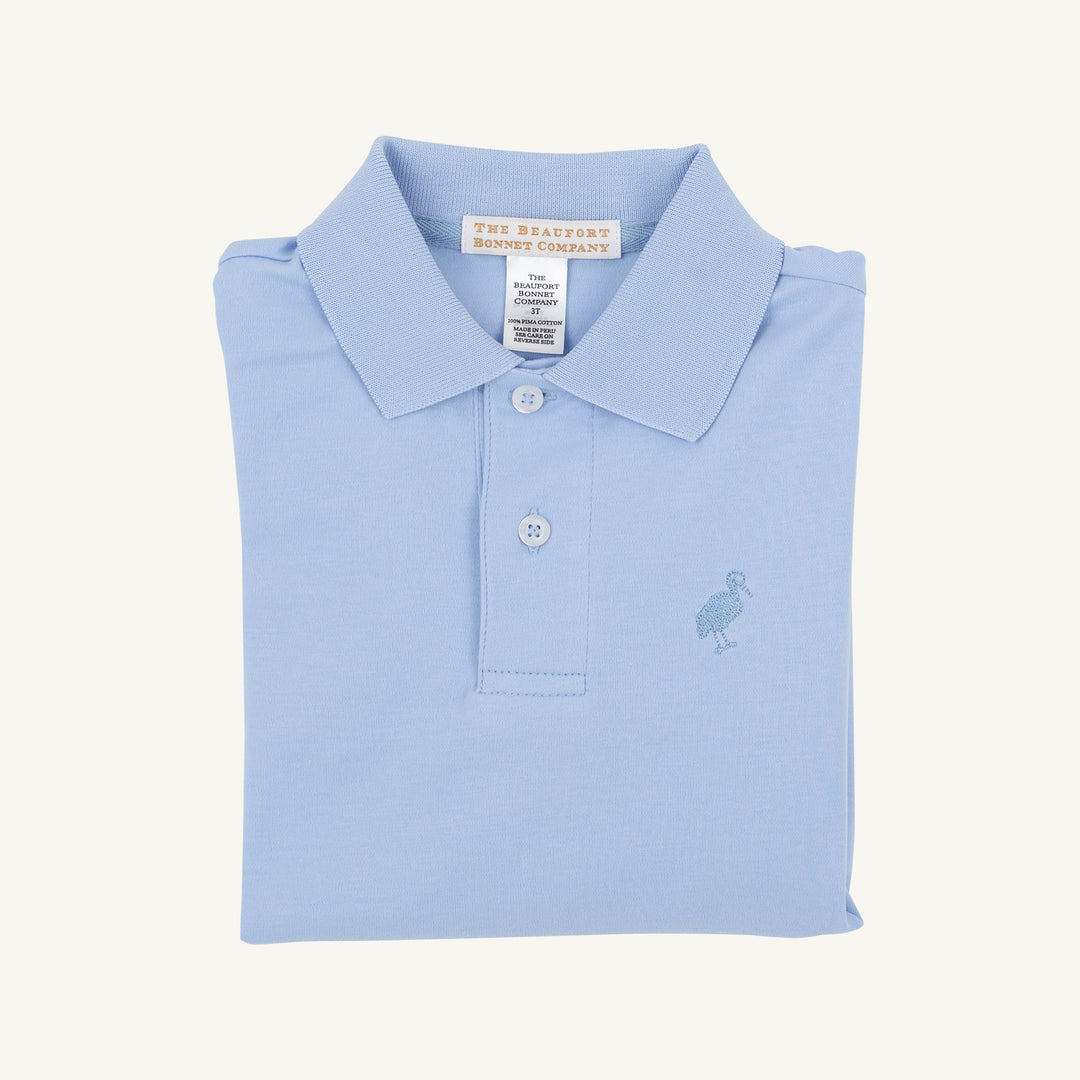 Long Sleeve Prim &amp; Proper Polo &amp; Onesie Beale Street Blue with Barrington Blue
