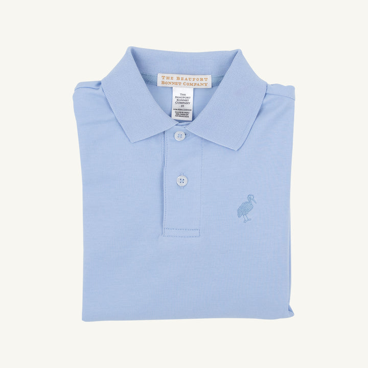 Long Sleeve Prim &amp; Proper Polo &amp; Onesie Beale Street Blue with Barrington Blue