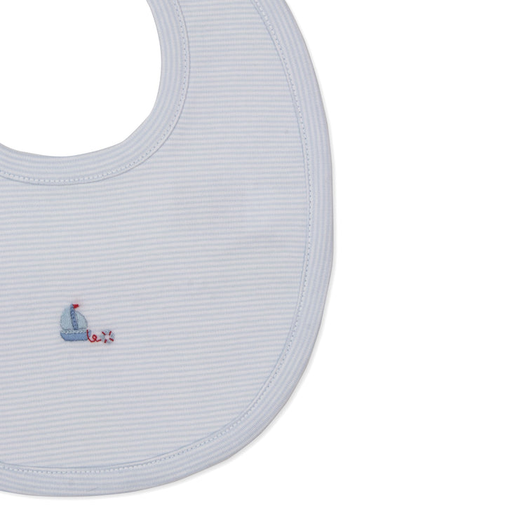 CLB Summer Medley 26 Light Blue W/Hand Embroidered Stripe Bib