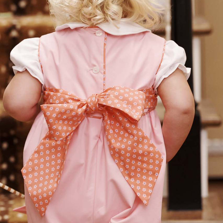 Sleeveless Rebecca Romper Sandpearl Pink &amp; Mill St Manor Mini Floral