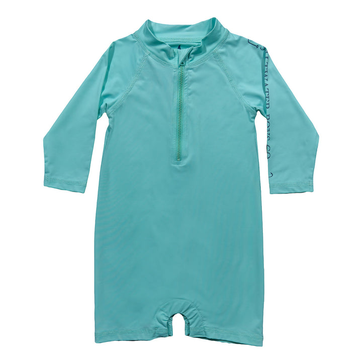 Tybee Rashguard Romper Aqua