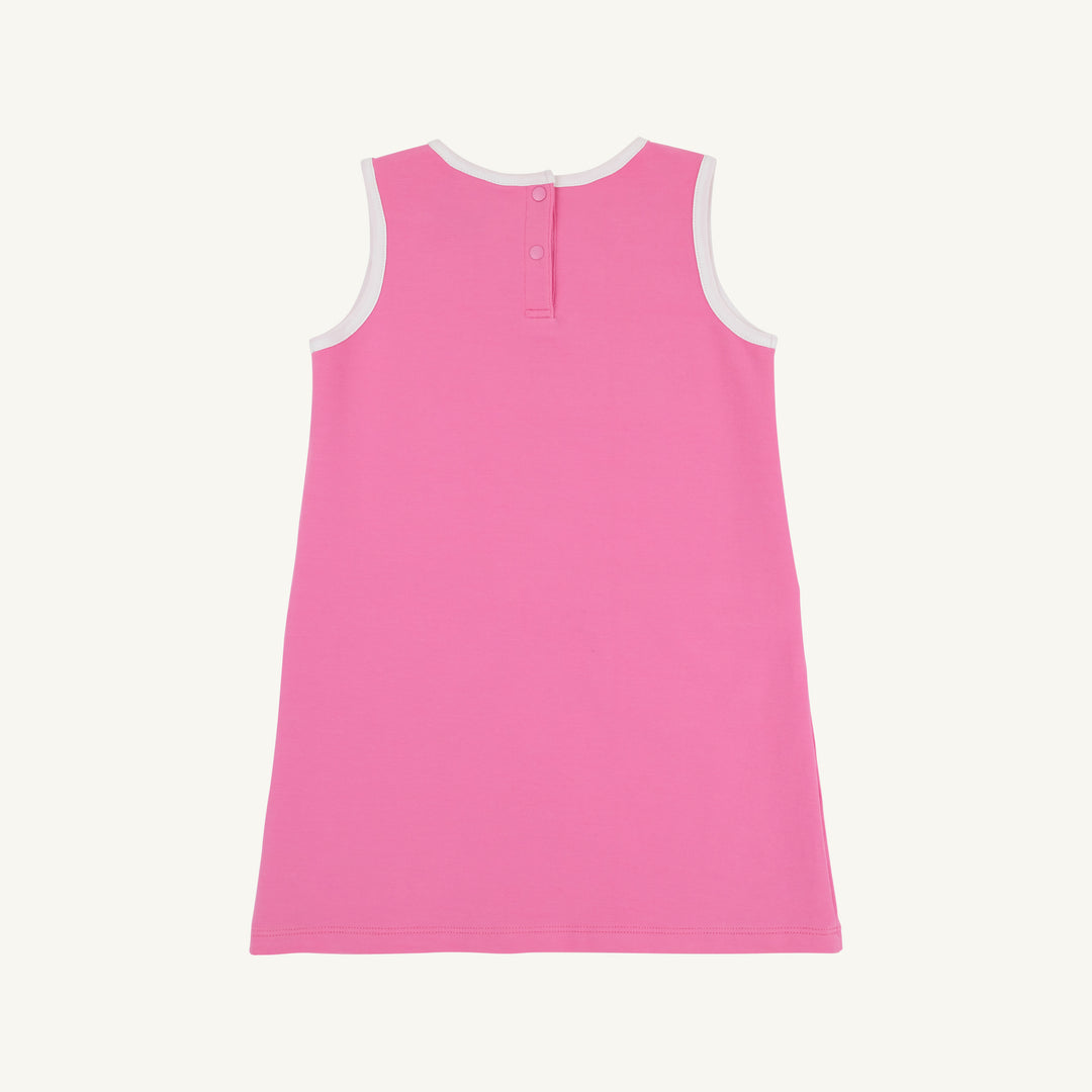Annie Apron Dress Winter Park Pink with Worth Ave White