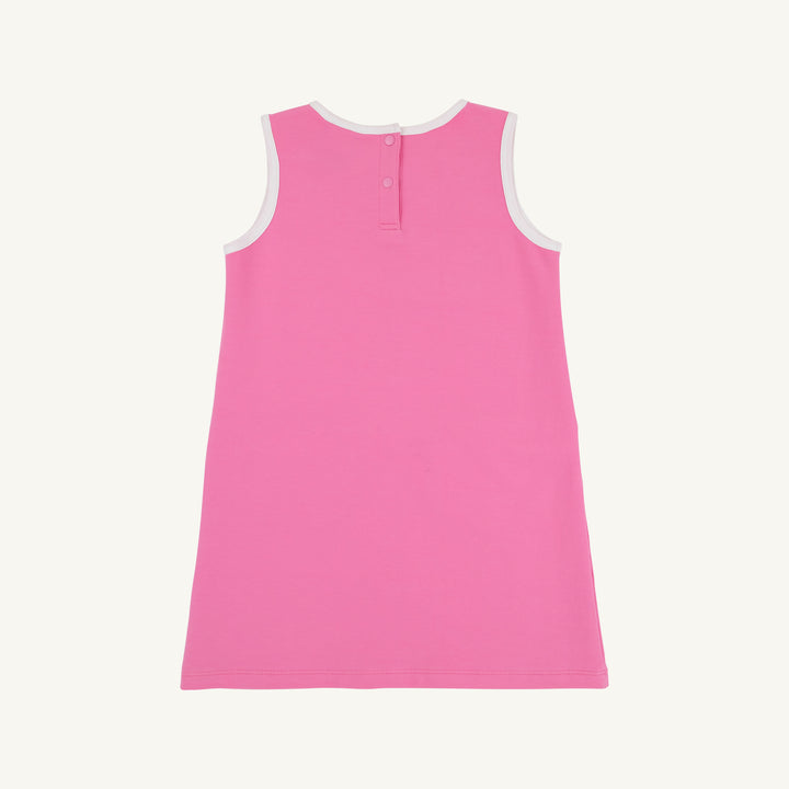Annie Apron Dress Winter Park Pink with Worth Ave White