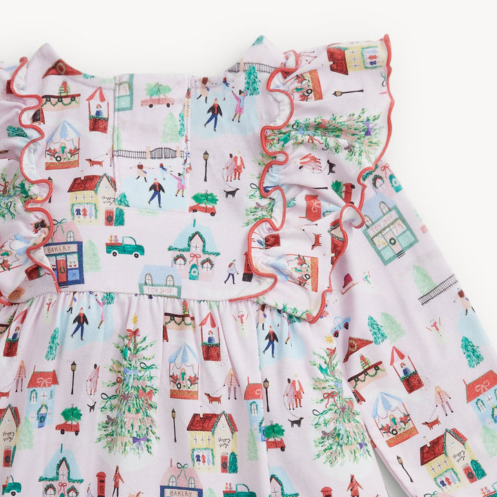 Winter Village Modal Long Sleeve Dress W/Legging