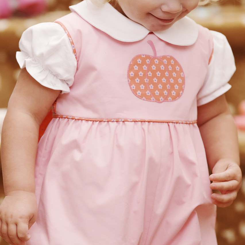 Sleeveless Rebecca Romper Sandpearl Pink &amp; Mill St Manor Mini Floral