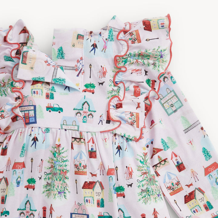 Winter Village Modal Long Sleeve Dress W/Legging