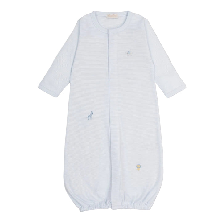 SCE Jungle Hang Out Light Blue Convertible Gown W/Hand Embroidered Stripe