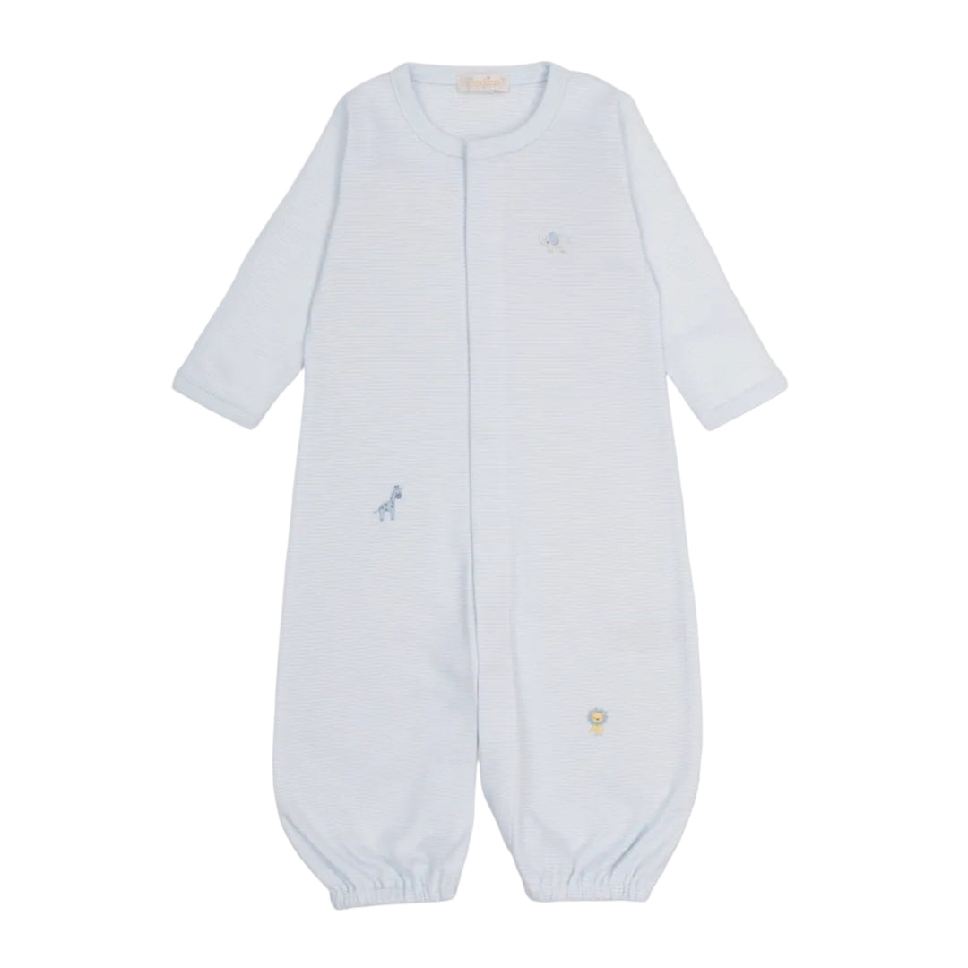 SCE Jungle Hang Out Light Blue Convertible Gown W/Hand Embroidered Stripe